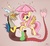 Size: 1200x1100 | Tagged: safe, artist:solar-slash, discord, fluttershy, g4, chocolate, chocolate rain, duo, female, food, male, simple background, umbrella