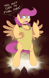 Size: 1195x1920 | Tagged: safe, artist:balooga, scootaloo, pony, g4, female, food, solo, taco, tacoloo, this isn't even my final form