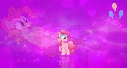 Size: 1600x860 | Tagged: safe, artist:thegreatfrikken, pinkie pie, g4, crystallized, wallpaper