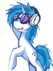 Size: 600x800 | Tagged: safe, artist:hua, dj pon-3, vinyl scratch, pony, g4, female, solo