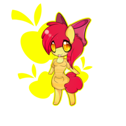 Size: 894x894 | Tagged: safe, artist:silverbutt, apple bloom, earth pony, anthro, g4, ambiguous facial structure