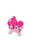 Size: 106x126 | Tagged: safe, artist:deathpwny, pinkie pie, g4, animated, desktop ponies, female, pixel art, rolling, simple background, solo, transparent background