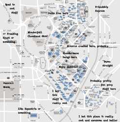 Size: 647x654 | Tagged: safe, barely pony related, case western university, cleveland, map, ohio, text