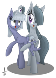 Size: 1385x1911 | Tagged: safe, artist:ardas91, limestone pie, marble pie, g4, duality, filly, long legs, pie sisters, time paradox