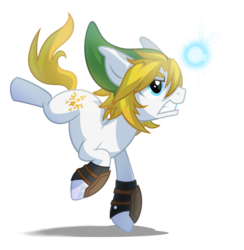 Size: 2731x2797 | Tagged: safe, artist:wicklesmack, crossover, link, navi, nintendo, ponified, the legend of zelda