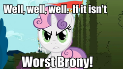Size: 947x539 | Tagged: safe, sweetie belle, g4, angry, fourth wall, image macro