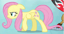 Size: 445x236 | Tagged: safe, screencap, discord, fluttershy, pony, g4, keep calm and flutter on, animated, slipping