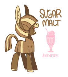 Size: 504x571 | Tagged: safe, artist:asksugarmalt, oc, oc only, oc:sugar malt, donkey, ask sugar malt, ask, ice cream, tumblr