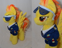 Size: 800x621 | Tagged: safe, artist:makeshiftwings30, spitfire, pony, g4, clothes, glasses, irl, photo, plushie, solo, uniform, wonderbolts dress uniform
