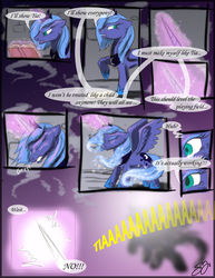 Size: 1660x2150 | Tagged: safe, artist:probablyfakeblonde, princess luna, pony, g4, book, comic, female, magic, solo