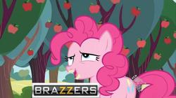 Size: 956x536 | Tagged: safe, edit, edited screencap, screencap, pinkie pie, pony, g4, season 2, the super speedy cider squeezy 6000, brazzers, cider, ciderface, female, out of context