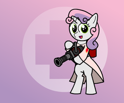 Size: 600x500 | Tagged: safe, artist:2-3-ryan-5, sweetie belle, g4, medic, medic (tf2), team fortress 2