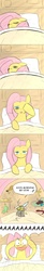 Size: 499x3029 | Tagged: safe, artist:keterok, discord, fluttershy, g4, comic, disembodied head, female, fluttervision, male, modular, pov, screaming, shocked, sleeping