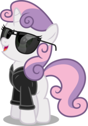 Size: 3256x4618 | Tagged: safe, artist:austiniousi, sweetie belle, pony, unicorn, g4, female, filly, simple background, sunglasses, transparent background