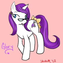 Size: 800x800 | Tagged: safe, artist:skookum, glory, g1, glasses