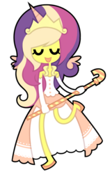 Size: 552x859 | Tagged: safe, artist:nekozneko, princess cadance, human, g4, female, horn, horned humanization, humanized, simple background, skinny, solo, thin, transparent background, winged humanization