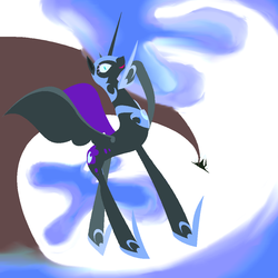 Size: 1000x1000 | Tagged: safe, artist:jun, nightmare moon, pony, g4, female, pixiv, solo