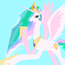 Size: 1000x1000 | Tagged: safe, artist:jun, princess celestia, pony, g4, female, pixiv, solo