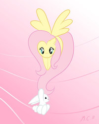 Size: 800x1000 | Tagged: safe, artist:kiri-ri, angel bunny, fluttershy, g4