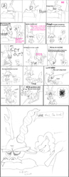 Size: 1240x3184 | Tagged: safe, artist:czymsim, discord, pinkie pie, g4, comic, female, male, ship:discopie, shipping, sleeping, straight, tired