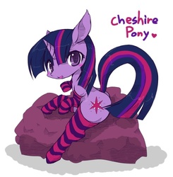 Size: 489x500 | Tagged: safe, artist:kolshica, twilight sparkle, pony, g4, beanbag chair, blushing, clothes, female, pixiv, socks, solo, striped socks