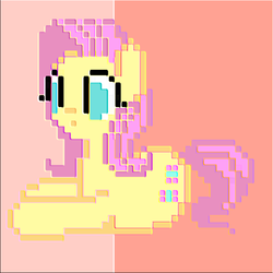 Size: 688x688 | Tagged: safe, artist:limeylassen, fluttershy, g4, abstract, sprite