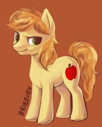 Size: 558x692 | Tagged: safe, artist:nyoncat, braeburn, g4, smiling, smirk