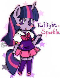 Size: 500x648 | Tagged: safe, artist:snow angel, twilight sparkle, anthro, g4, ambiguous facial structure, chibi, female, pixiv, solo