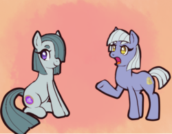 Size: 751x584 | Tagged: safe, artist:princessoftomatoes, limestone pie, marble pie, g4, pie sisters