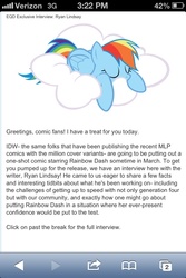 Size: 640x960 | Tagged: safe, rainbow dash, equestria daily, g4, cereal velocity, hasbro, ryan lindsay, text