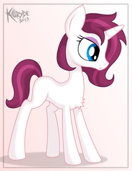 Size: 1104x1420 | Tagged: safe, artist:killryde, oc, oc only, oc:red light, pony, chest fluff, female, filly, solo, young