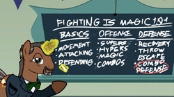 Size: 1246x700 | Tagged: safe, oc, oc:professor lancie, pony, fighting is magic, brony documentary, bronydoc, chalkboard, documentary, exploitable meme, john de lancie, john's chalkboard meme, meme, ponified, professor lancie