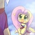 Size: 500x500 | Tagged: source needed, safe, artist:zabralo, discord, fluttershy, g4, blushing, crush plush, doll, female, male, plushie, ship:discoshy, shipping, straight