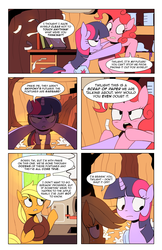 Size: 1320x2040 | Tagged: safe, artist:karzahnii, applejack, pinkie pie, twilight sparkle, g4, comic, tales from ponyville