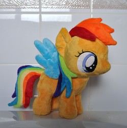 Size: 2848x2860 | Tagged: safe, artist:lykaios-avery, rainbow dash, scootaloo, pony, g4, irl, photo, plushie, solo