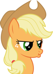 Size: 5500x7600 | Tagged: safe, artist:flizzick, applejack, earth pony, pony, g4, keep calm and flutter on, season 3, absurd resolution, female, pouting, simple background, solo, transparent background, vector