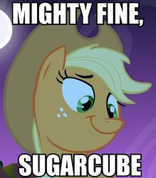 Size: 526x600 | Tagged: safe, applejack, earth pony, pony, g4, female, reaction image, solo