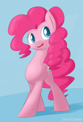 Size: 2400x3500 | Tagged: dead source, safe, artist:erthilo, pinkie pie, earth pony, pony, g4, cute, diapinkes, female, happy, mare, open mouth, smiling, solo