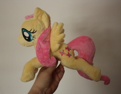 Size: 1941x1505 | Tagged: safe, artist:siora86, fluttershy, pony, g4, hand, irl, photo, plushie, solo