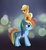 Size: 1910x2098 | Tagged: safe, artist:atrejuz, applejack, rainbow dash, g4, age regression, filly