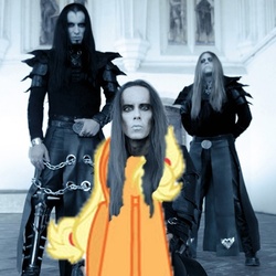 Size: 400x400 | Tagged: safe, artist:greyone, applejack, g4, 1000 years in photoshop, behemoth (band), br00tal, crossover, metal