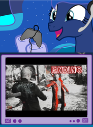 Size: 440x600 | Tagged: safe, princess luna, gamer luna, g4, dmc, donte, ending, exploitable meme, gamer meme, meme, spoiler, vorgel