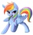 Size: 633x661 | Tagged: safe, artist:nyoncat, rainbow dash, pony, g4, female, solo