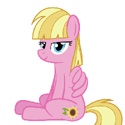 Size: 600x600 | Tagged: safe, artist:smile, meadow flower, pegasus, pony, g4, animated, female, scratching, wing hands
