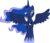 Size: 4328x3725 | Tagged: safe, artist:theonewiththeoctaves, princess luna, alicorn, pony, a canterlot wedding, g4, my little pony: friendship is magic, female, mare, simple background, solo, spread wings, transparent background, vector