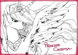 Size: 619x441 | Tagged: safe, artist:s2holic, princess celestia, pony, g4, female, sketch, solo