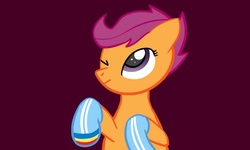 Size: 1000x600 | Tagged: safe, artist:onewingedangel800, scootaloo, g4, clothes, socks