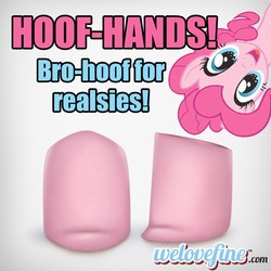 Size: 584x584 | Tagged: safe, pinkie pie, earth pony, pony, g4, advertisement, april fools, female, for realzies, hooves, impact font, in which pinkie pie forgets how to gravity, mare, pinkie being pinkie, pinkie physics, welovefine