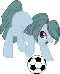 Size: 1597x1988 | Tagged: safe, artist:oatcaker, ball, football, inazuma eleven, kazemaru ichirouta, ponified, simple background, transparent background