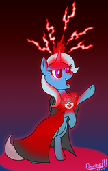 Size: 1490x2365 | Tagged: safe, artist:sapphired, trixie, g4, alicorn amulet, magic